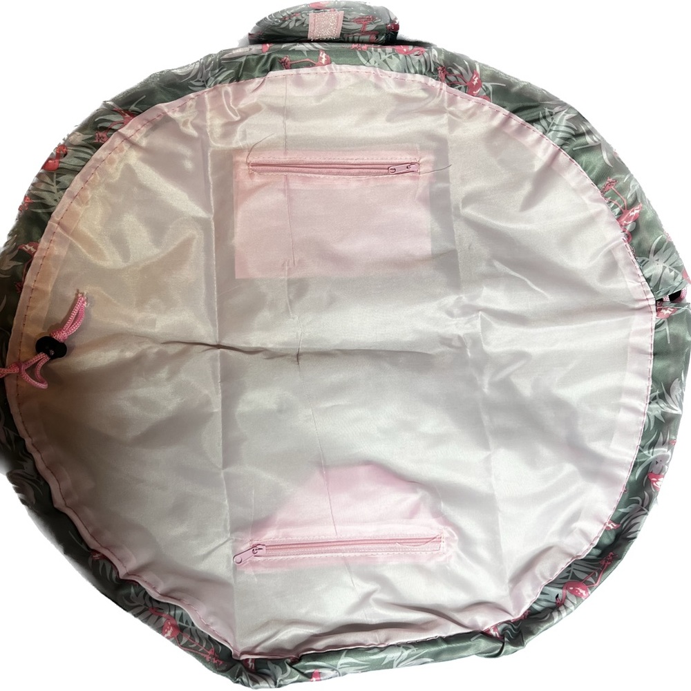 Gray With pink flamingoesTravel Gear Clothes Garment Folder.